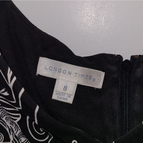 London Times Tiered Stretch Contrast Floral Sheath Dress - Picture 6 of 9